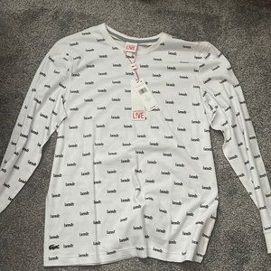 New - Lacoste Long Sleev Tee - Sz L